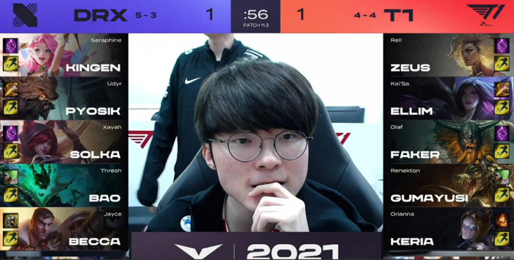 T1翻盘DRX，Oner操刀奇招英雄翻盘淘汰赛2:1（北京）